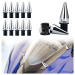 Spike Motorcycle Windscreen Bolts Windshield Screws Set Universal 10 Piece (Chrome)