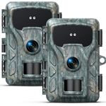Trail Cameras 2 Pack - 4K 48MP Clear Night Vision 0.1s Trigger Time Latest Sensor Motion Game Camera Time-Lapse with 120°Wide-Angle 2.0” LCD for Wildlife Outdoor Monitoring Trail Cam
