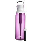 Brita Filtering Water Bottle with Straw, BPA-Free Water Bottle for Sports, Travel or Hiking, Easy-carry loop, Leak-proof lid, 26 Oz, Orchid