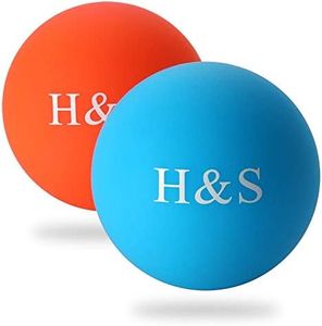 H&S 2X Massage Lacrosse Ball - Massage Ball - Muscle Roller - Firm Jumbo Therapy Sphere - Therapy Ball