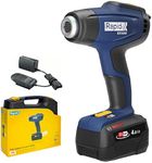 Rapid RX1000 18V P4A Battery Powered Hot Air Gun with Adjustable Heat, Up to 550°C, LCD Display, Quick Heat-Up Time, Two Airflow Settings, Battery and Charger Included (5001511),Blue