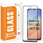 OpenTech® Military-Grade Tempered Glass Screen Protector Compatible for Samsung Galaxy M17 5G / Samsung Galaxy F17 5G / Samsung Galaxy A17 5G with Edge to Edge Coverage and Easy Installation kit