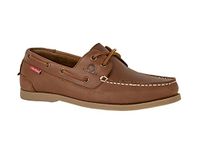 Galley II Dark Tan Premium Leather Boat Shoes-8