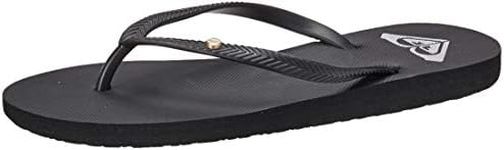 Roxy Women's Bermuda Print Flip-Flop, Charcoal, 9