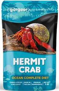 Gargeer 2oz Hermit Crab Ocean Blend Complete Diet. Easily Digested, Non-GMO Premium Ingredients Only. Strengthen Your Crab’s Exoskeleton, and Support All Nutritional and Immune System Needs