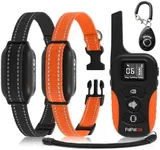 PaiPaitek Dog Vibration Collar with Controller for 2 Dogs No Shock, 9 Types of Beeps and Vibrations, 3300ft Range & Upgraded Waterproof Training Collar for Dogs 5-120lbs - No Prongs