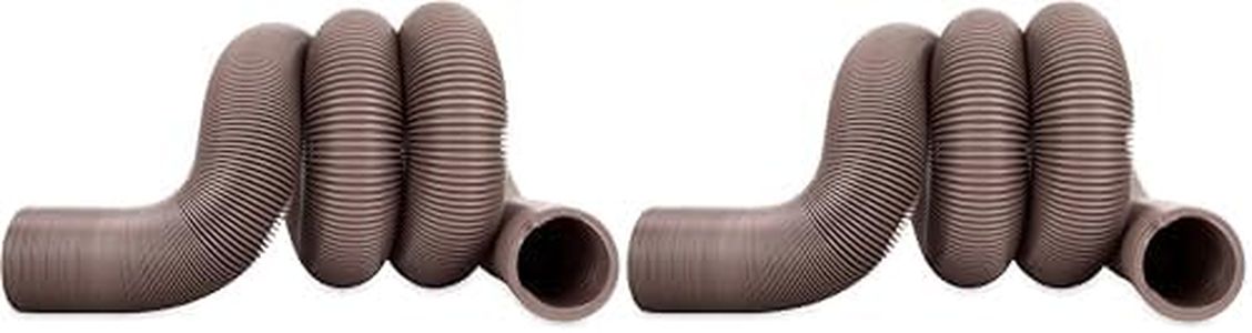 Camco 20-Foot Camper/RV Sewer Hose | Crafted of 15 mils HTS Vinyl & Compresses to 32-Inches for RV Storage and Organization | Great for Seasonal Camping, RVing, and Boating (39631) (Pack of 2)