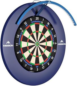 Mission Darts | Torus 120° | Bright White LED | Dart Board Lighting System | Portable | USB C. (Blue)