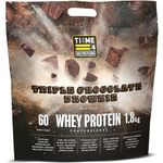 Time 4 Whey Protein Professional Time Release Grass Fed Whey Protein Powder, Whey Concentrate, Partially Hydrolysed Whey Isolate, Micellar Casein (Triple Chocolate Brownie, 1.8kg Bag)