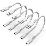 6 Inch Type C Charging Cable Short, 5Pack USB A to USB C Cable Fast Charge Compatible with Samsung Galaxy S22 S10 S9 A53 Note 10 20 Ultra, Moto One G Power, OnePlus 8T LG Stylo 6, Charging Stations
