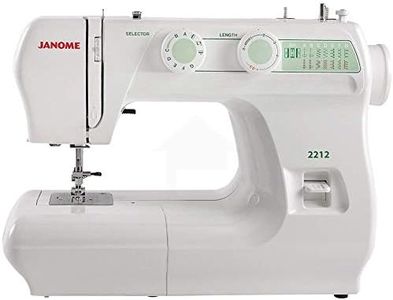 Janome 2212 Go-Green Machine: Easy-to-Use Sewing Machine with 12 Stitches, Fully Adjustable Stitch Length and Width. Diamond Cut Feed Dogs for Easy Traction on all fabrics