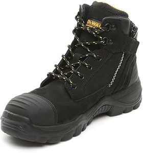 DEWALT Men's Akron Side Zip Steel Toe Safety Boot, Black, UK11 (EU45)