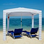 COOLCABANAS - CoolCabana 5 Beach Cabana Sun Shade Shelter Tent, 8' x 8' or 6'6" x 6'6", Easy to Setup, Folds to just 3'5", UPF 50+ Beach Tent, The Original and The Best