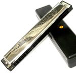 Swan professional A minor key harmonica 48 note tremolo mouth organ in hard case