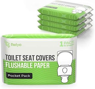 Toilet Seat Covers Paper Flushable (50 Pack) - XL for Adults and Kids Potty Training, 100% Biodegradable Travel Accessories Public Restrooms, Airplane, Camping