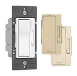 Legrand Radiant RH4FBL3PTCCCV6 0-10V Preset Decorator Rocker Dimmer Light Switch with Locator Light for Flourescent Light Fixtures, Single Pole/3-Way, White/Light Almond/Ivory (1 Count)