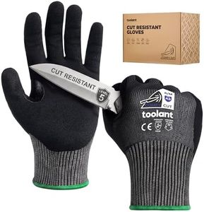 toolant ComfyCut A5 Cut Resistant Work Gloves, ANSI & EN388 Certified Protection with Second Skin Comfort, Fiberglass-Free, Touchscreen & Flexible Grip, for Woodworking, Warehouse, Assembly, X-Large