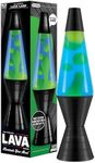 LAVA® Lamp - 14.5'' Vinyl Record Grooved Base - The Original Motion Light - Yellow and Blue Liquid - Item #2020