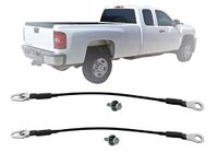 APA Replacement Tailgate Cable with Hardware for 2007-2016 Silverado Sierra 2009-2010 H3T Pair Passenger Right and Driver Left Side 25838260 25838261