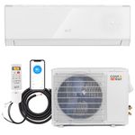 COSTWAY 12000 BTU Wifi Enabled Mini Split Air Conditioner & Heater, 22 SEER2 208-230V Inverter AC Unit Cools up to 750 Sq. Ft, Energy Efficient, Heat Pump (White, 12000BTU, 208-230V, 22 SEER2-WIFI)