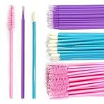 150 PCS Disposable Mascara Sticks, Lip Brushes and Micro Applicator Brushes, 50 Eyebrow Brushes + 50 Lip Brushes + 50 Micro Applicator Brushes, Makeup Beauty Tool Kit