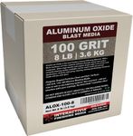 #100 Aluminum Oxide - 8 LBS or 3.6kg - Medium to Fine Sand Blasting Abrasive Media for Blasting Cabinet or Blasting Guns.