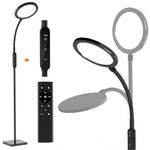 RICIAL Light Therapy Lamp, Adjustable Brightness and Color 10000 Lux Sunlight Lamp, with Remote Control and Flexible Gooseneck Sun Lamp, 4 Timers & Memory Function Floor Lamp for Reading/Office/Home