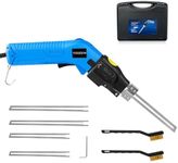 Toemics Rope Cutter Fabric Cutter - Pro Electric Hot Knife Heat Sealer with Adjustable Power - Cutting Tool Kit- with Blades & Accessories (200W Blue With fan)