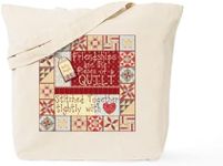 CafePress Friendships Are Like Quilts Tote Bag Reusable Natural Beige Canvas Shopping Bag