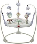 Tiny Love 4-in-1 Jump & Play Stationary Activity Center, Baby Jumper with Lights & Music, Developmental Toys, 360 Swivel Seat, Baby Activity Entertainer for 6 Months+, Black and White