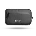 CRALOFT Polyester Passport Holder Pouch, Passport Wallet Cover Bag for Men, Women & Family - Compact Travel Essentials Organizer (Black-CPH2)