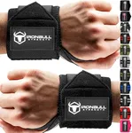 Wrist Wraps (18" Premium Quality) for Powerlifting, Bodybuilding, Weight Lifting - Wrist Support Braces for Weight Strength Training (Black)