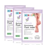 3 Pack Foot Peel Mask,Exfoliating Foot Socks Calluses Remover Dead Skin, Aloe Moisturizing Feet Peeling Mask for Dry Skin,Cracked Heels,Foot SPA Socks for Women and Men