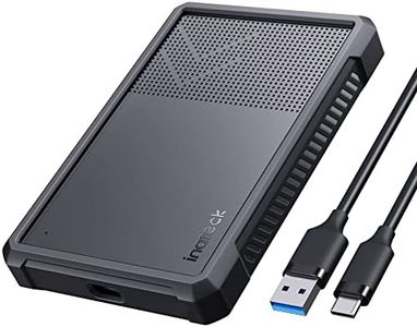 Inateck USB 3.2 Gen 2 Boîtier pour Disque Dur avec Étui en Silicone, USB C Boîtier Externe 2.5 Pouces Disque Dur SATA III II I HDD et SSD pour Windows Mac OS Linux, avec UASP&Trim