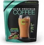 CHIKE Mocha Mint High Protein Iced Coffee, 20 G Protein, 2 Shots Espresso, 1 G Sugar, Keto Friendly and Gluten Free, 14 Servings (14.8 Ounce)