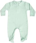 LoveBaby P Footie with Collar Made From 100% Pima Cotton, Green Tea, 3-6 Months