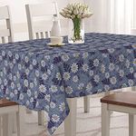 Homerz Premium Dining Table Cover For 6 To 8 Seater, 60 X 90 Inch Exact Size, Waterproof, Hd Designs (Multicolour Flower) - Polyvinyl Chloride, Rectangular