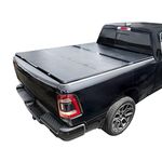 Black Series Hard Solid Tri-Fold Tonneau Cover 2004-2024 F150 5.5-Feet Short Box