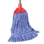 GRAREND Commercial Mop with 60" Mop Handle, Heavy Duty Industrial Cotton Mops for Floor Cleaning, Looped-End String Wet Mop for Home, Kitchen, Garage, Office, Workshop, Warehouse Concrete/Tile Floor