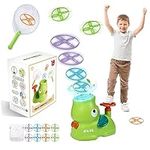 Veopoko Outdoor Toys for Kids Toys Age 3-8, Flying Disc Launcher Toy Garden Toys for 2-6 Year old Girls Boys Flying Saucer Toy Gifts for 3-10 Year Old Boy Girls Autism Toy Flying Toys