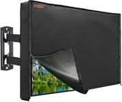 IC ICLOVER Outdoor TV Cover 80-85", 600D Heavy Duty 4 Season Weatherproof TV Screen Protector with Waterproof Zipper & Remote Control Pocket, Outside Television Cover for LED, LCD, OLED TVs