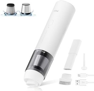 MIUI Handheld Vacuum Cleaner 10000PA Cordless Handheld Vacuum Brushless Motor Blow & Suction 2 in 1 Mini Hand Held Vacuum with Type-C Fast Charging 0.8Lb Light Weight for Car,Home,Office, Pet, White