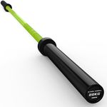 HANDBODE 45 lb ( 20kg ) Olympic Barbell, 2-inch Weight Bar for Bench Press, 1000 lb High-Capacity, 7-Foot, Hard Chrome, Standard Powerlifting Strength Training Gym Home Workout Weightlifting ( Green & Black )