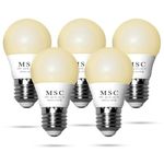 MSC 4W Large Edison Screw LED Light Bulb E27 - Warm Light Bulb with 300 Lumens, Warm Light 3500K, 45W Incandescent Equivalent, Energy-Saving, 30,000 Hour Lifespan, and Non-Dimmable, 5 Pack