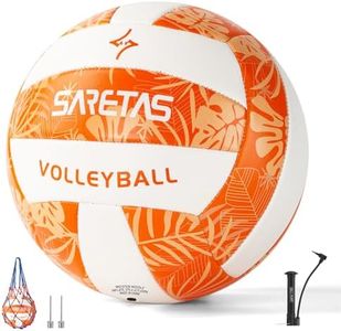 Saretas Volleyball Soft Play Volleyball - Official Size for Indoor, Outdoor and Beach Game Gym Workout - Play for Girls, Adults and Family.…