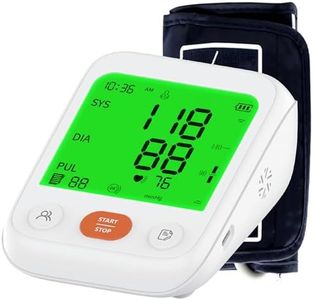 Blood Pressure Machine - Automatic Blood Pressure Monitor for Home Use - Large 4 Color LCD Screen and Adjustable Large Cuff for Reliable Readings - Irregular Heartbeat and Hypertension Detection