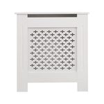 AVC Designs Small Medium Large MDF White Grey Unfinished Pattern Radiator Cover (Small White)