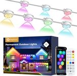 200FT Permanent Outdoor Lights, RGB+W Outdoor Lights with 100 Modes
