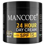 Mancode 24 Hours Day Cream for Men With SPF 15+, Brightening Face Cream for Men, Skin Whitening & Glowing Cream for Oily Skin, White Tone Day Cream with Fresh Hydration & Sun Protection