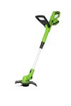 Hometronix 20V Cordless Grass Trimmer, Electric Grass Cutter for Garden Border Edges, Adjustable Head Telescopic Pole, 2000mah Battery, 50 Min Use Time, Fast 1-Hr Charger, 20 Extra Blades